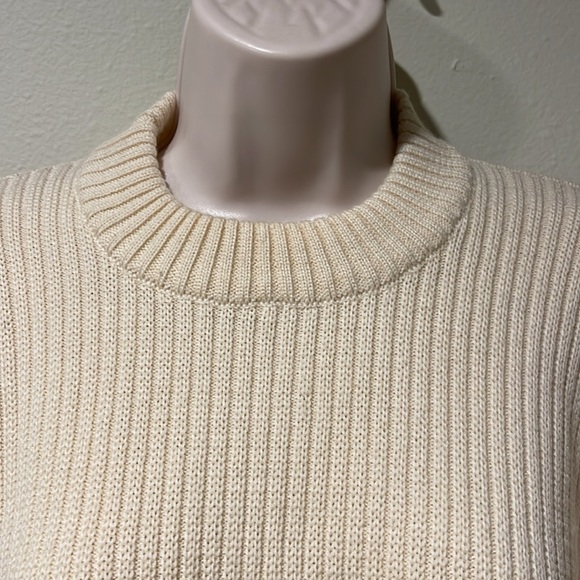 Y/Project cropped Ecru wool sweater with Canvas Embellishments, XS - Picture 4 of 7